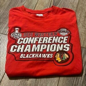 Red Blackhawks Conference Champions T-Shirt 2015